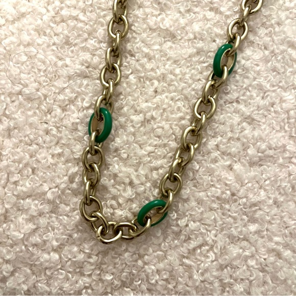 🏷️🎉🆕 j. crew • gold & green chain link layering necklace - Picture 10 of 11